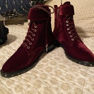 Velvet Combat boots